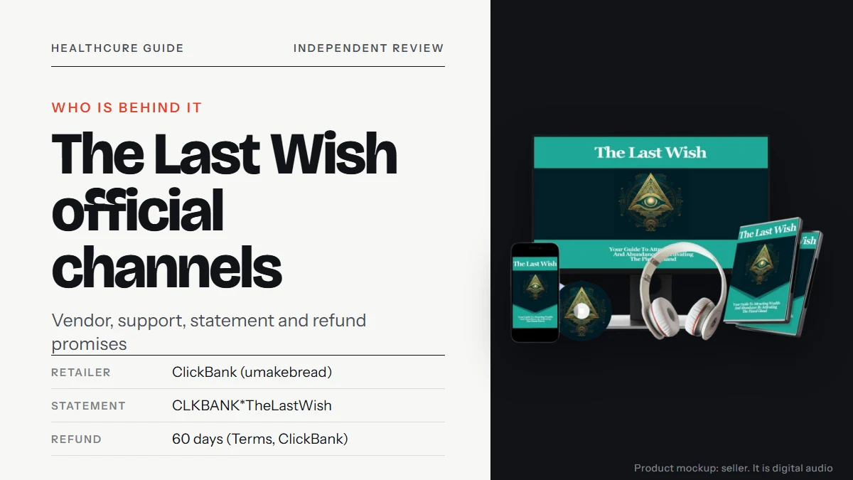 The Last Wish official: the seller's mockup with monitor, phone, headphones and disc cases