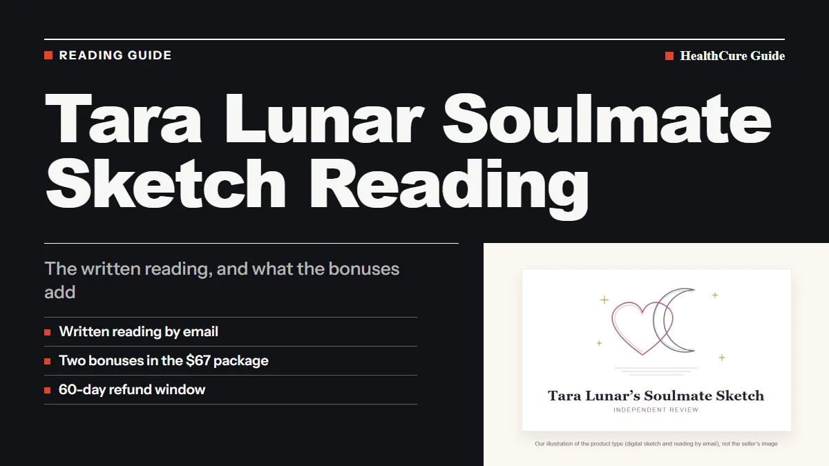 Tara Lunar Soulmate Sketch reading cover noting the written reading and two bonuses in the $67 package